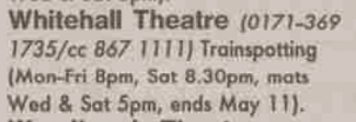 Listing for Trainspotting at the Whitehall Theatre, Daily Mirror, 9 May 1996