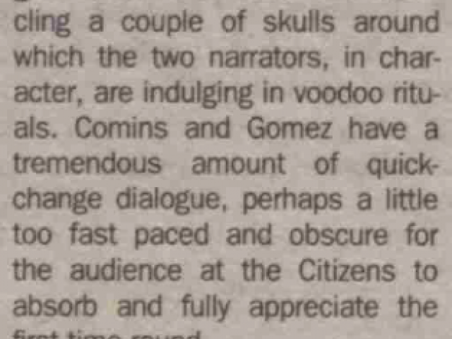 Review of The Double in The Stage, 18 May 1995 (2 of 2)