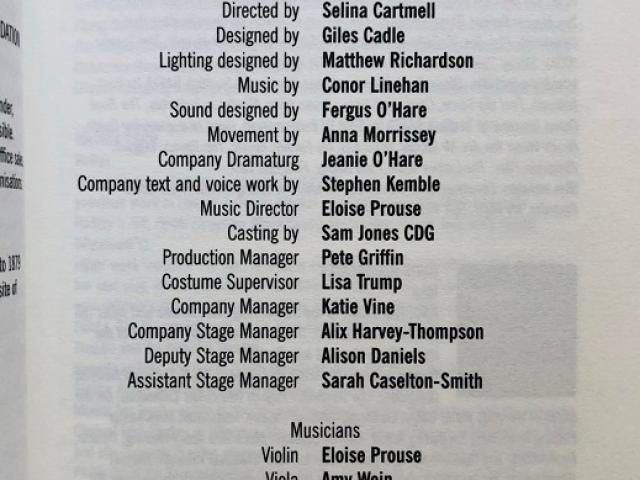 Page from book, The Cordelia Dream by Marina Carr