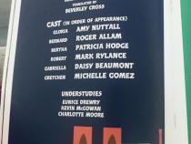 Cast List from the Boeing Boeing Theatre Programme