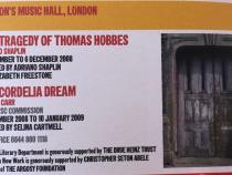 Dates for The Cordelia Dream from the theatre programme for The Taming of the Shrew