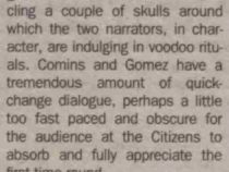 Review of The Double in The Stage, 18 May 1995 (2 of 2)