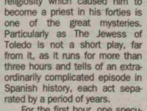 Review of The Jewess of Toledo, The Stage, 20 Feb 1997 (1 of 3)