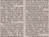 Review of Sleep With Me at the Cottesloe Theatre, The Stage, 29 Apr 1999