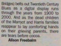 Review of Cavalcade from The Stage, 9 Dec 1999 (3 of 3)