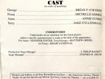 Cast page from the playbill for If There Is I Haven't Found It Yet